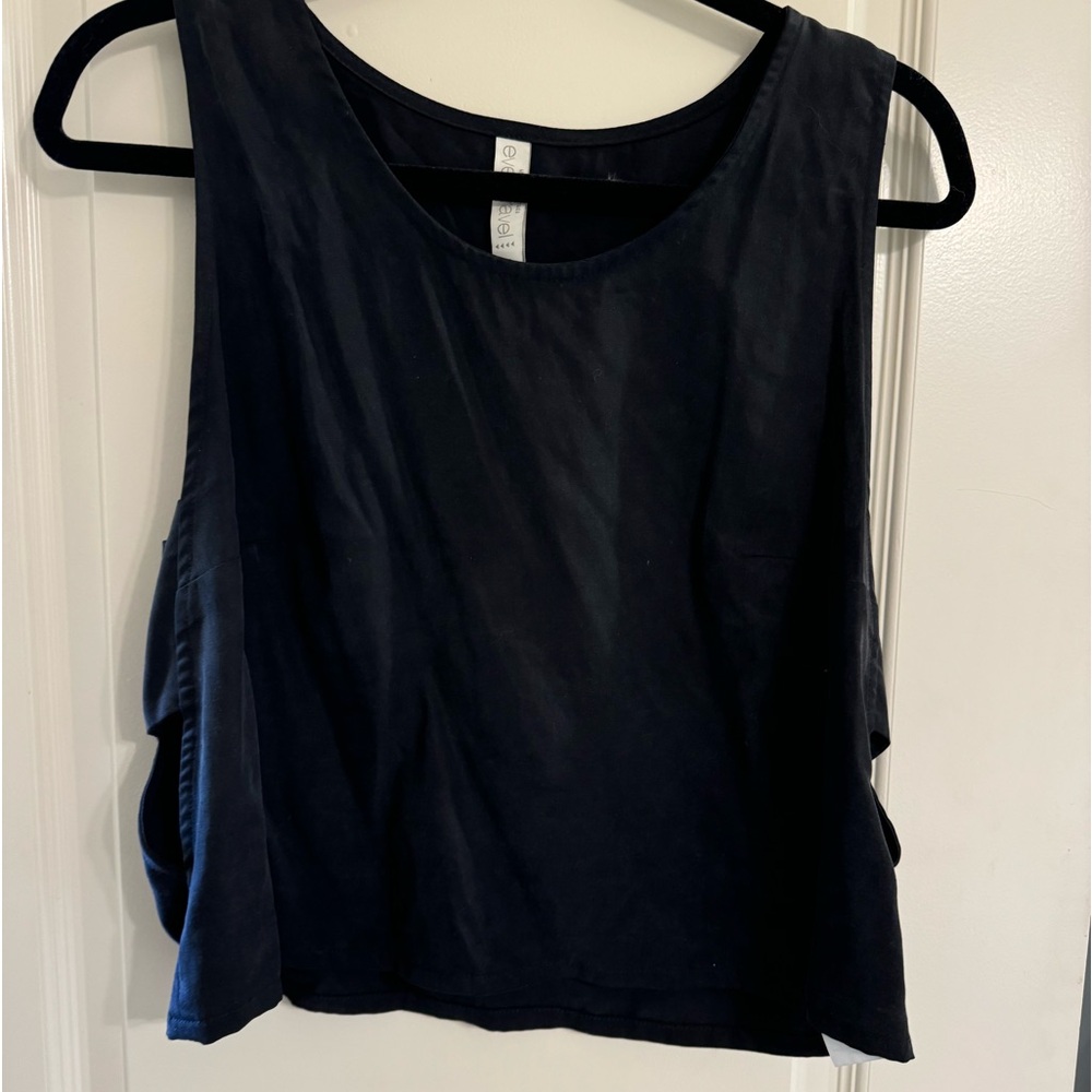 Black tank with cutouts